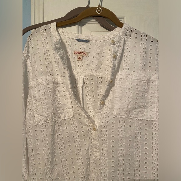 MERONA white swim beach cover up size: Medium - Picture 2 of 5